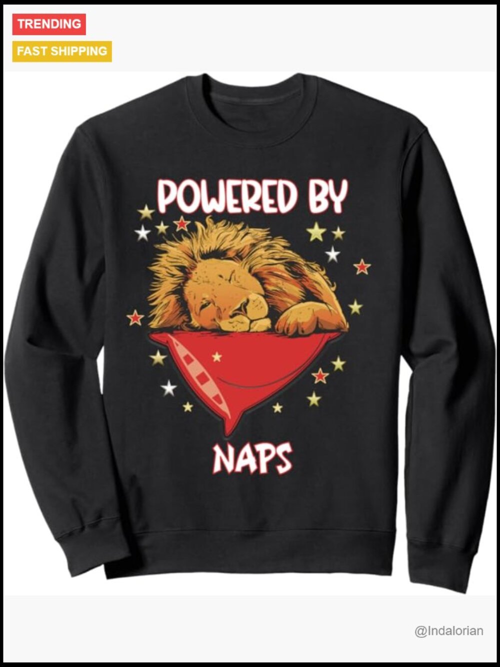 Napping dress sleeping lion funny naps wear sweatshirt long sleeve polyester